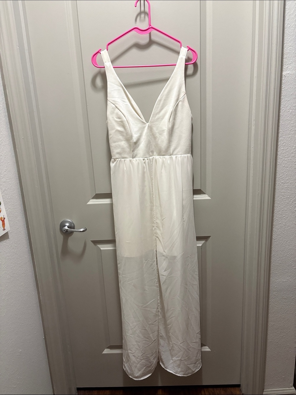 J for Justify Ivory V-Neck Mini Dress